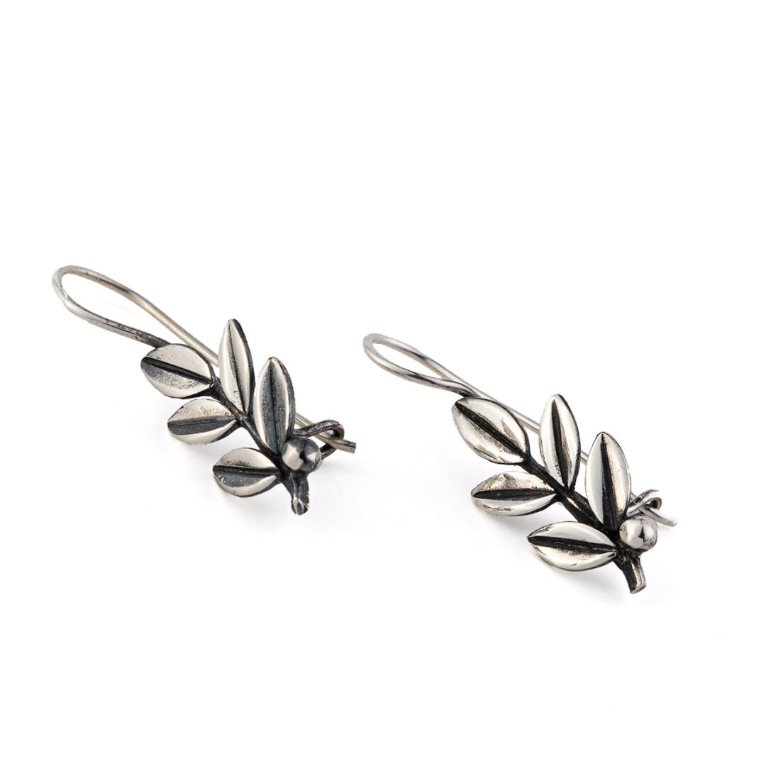 Leaf Earrings – Sterling Silver