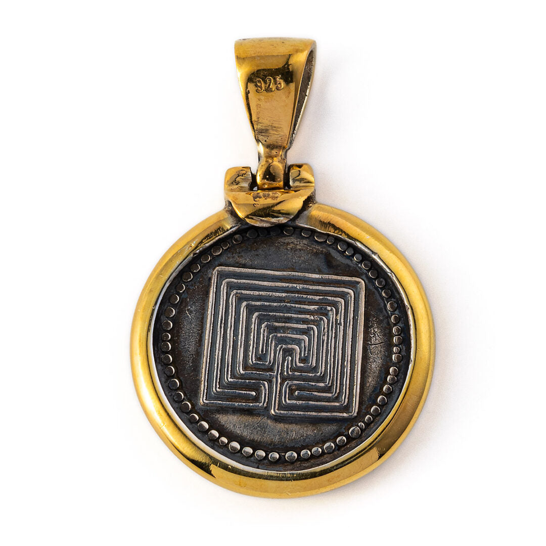 Medusa Pendant - 925 Sterling Silver and Gold Plated