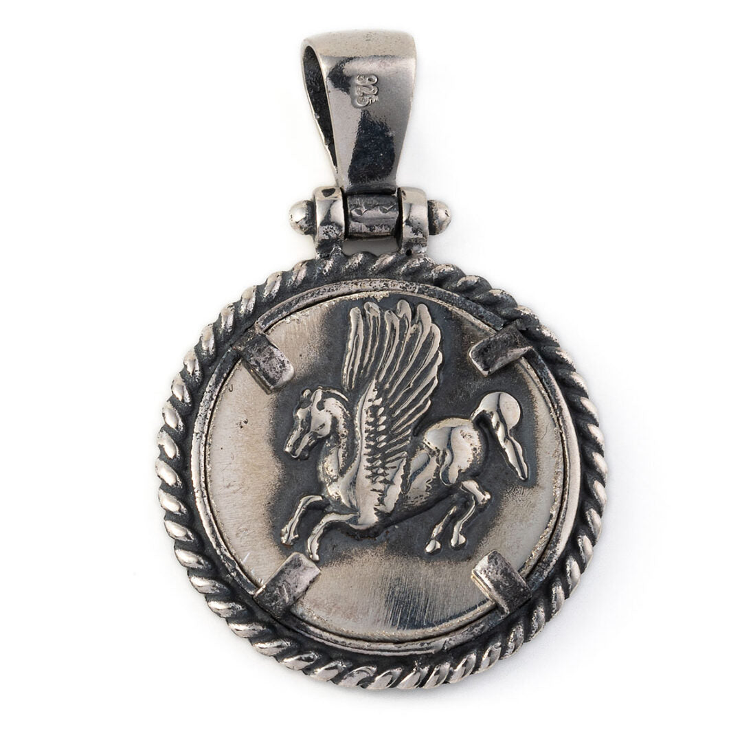 Pegasus Coin Pendant - 925 Sterling Silver