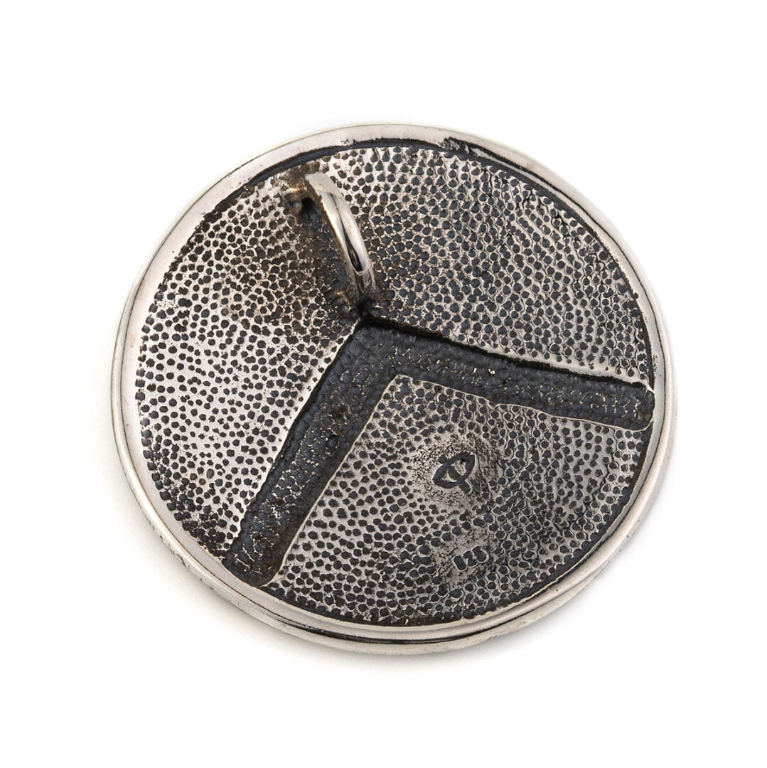 Spartan Shield Pendant - Sterling Silver &amp; Gold Plated