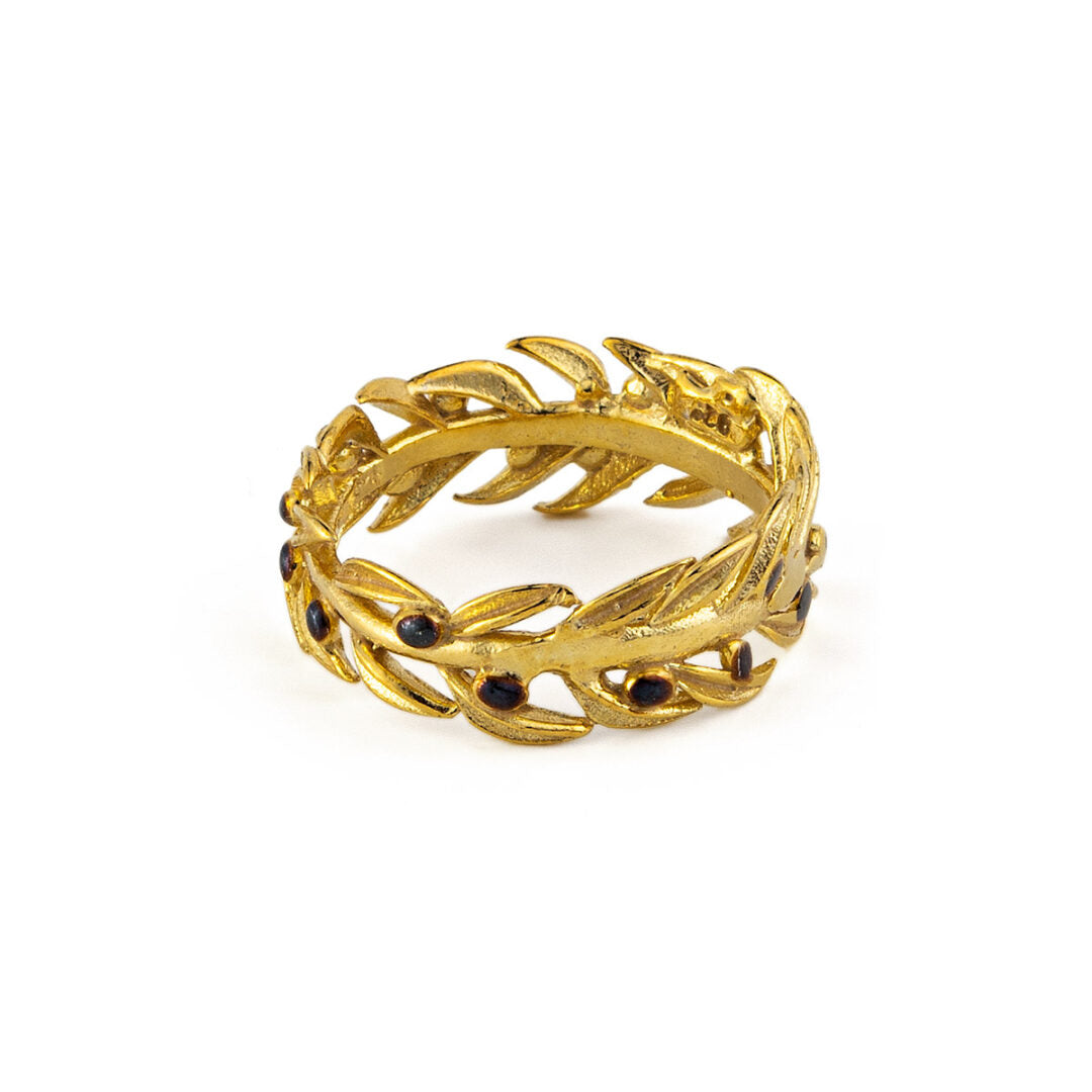 Leaf Ring - 925 Sterling Silver and Gold Plated
