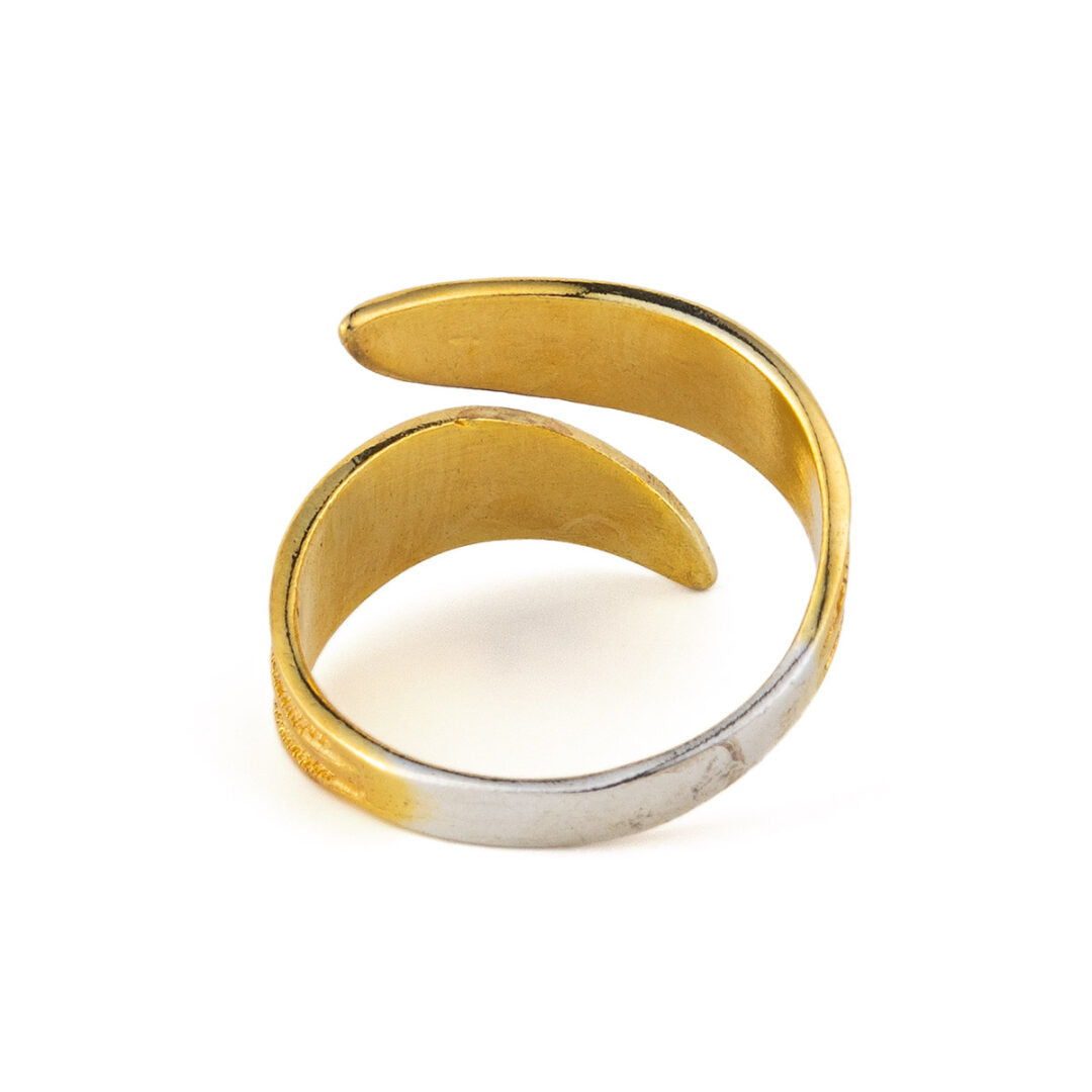 Leaves Ring - Sterling Silver and Gold Plated