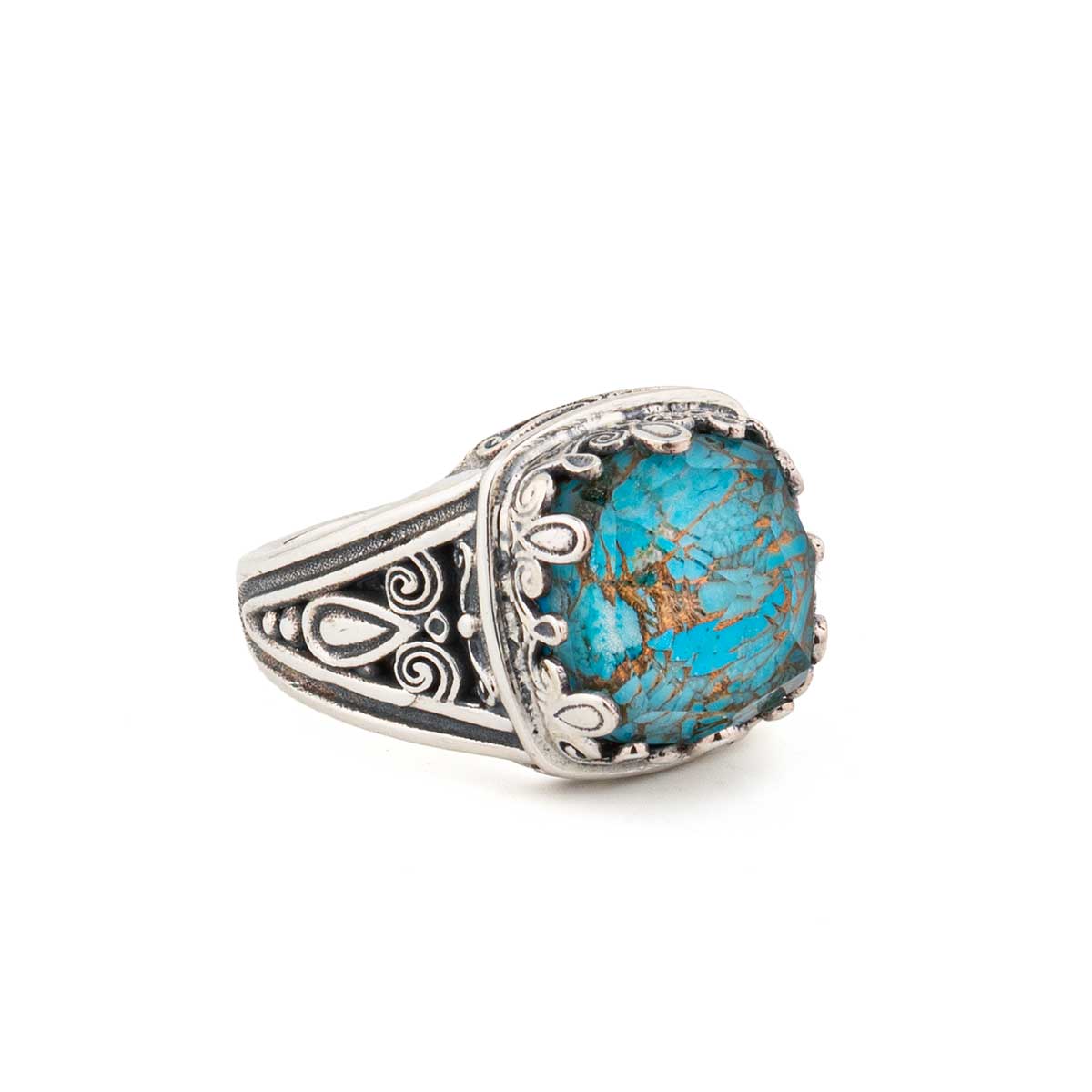 Gerochristo - Aegean Colors Square Ring in 925 Sterling Silver