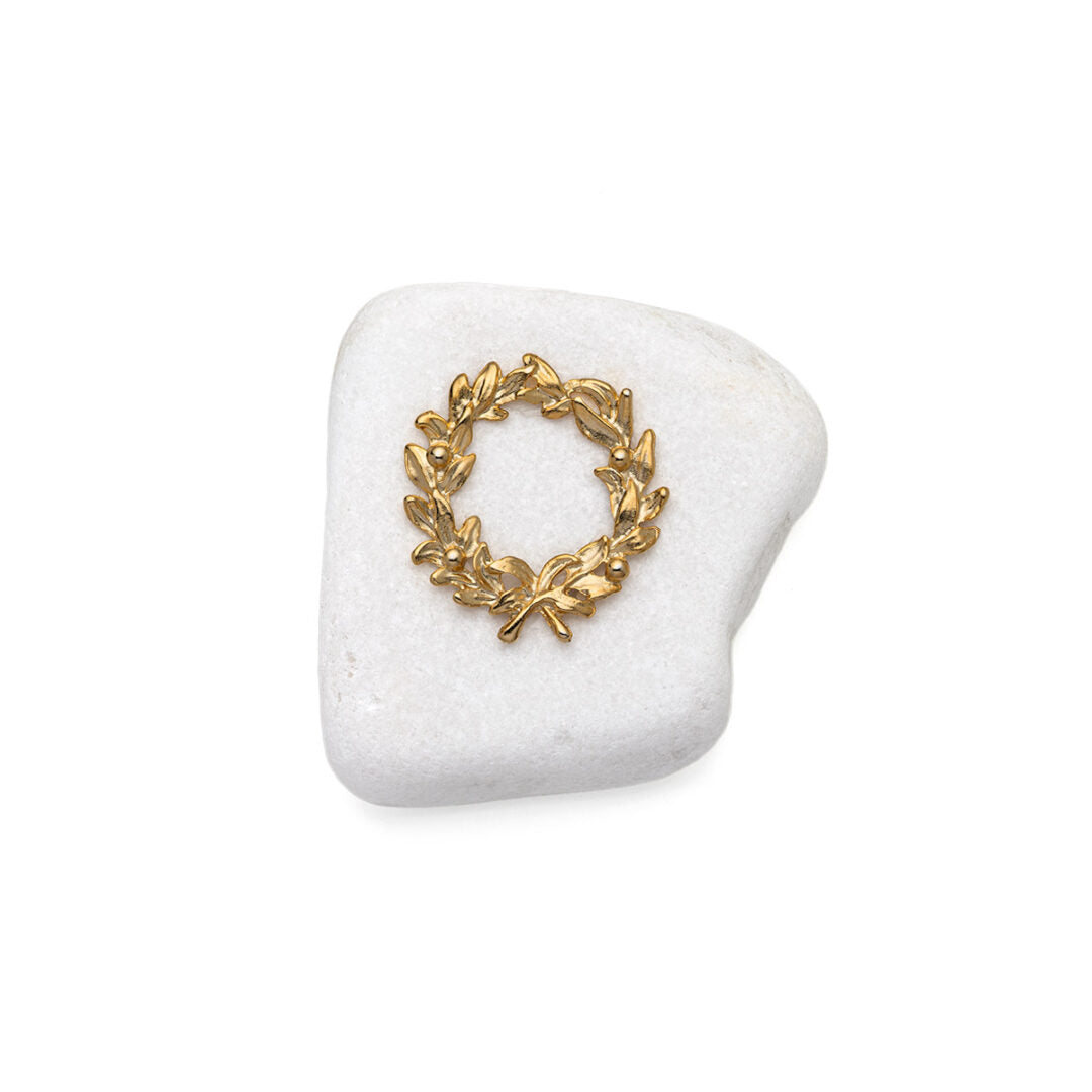 Olive Wreath Ornament on Greek Thassos Marble