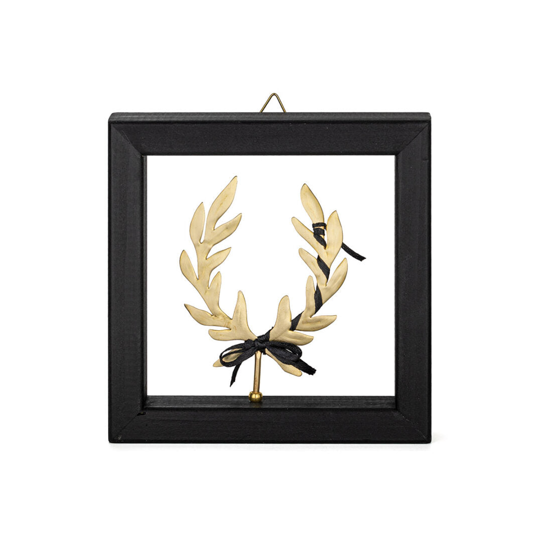 Olive Wreath Wall Decoration in Wooden Frame
