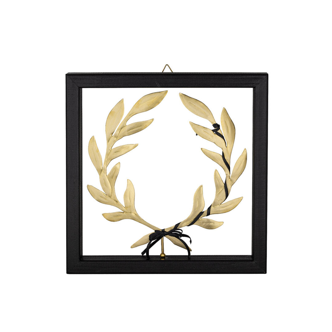 Olive Wreath Wall Décor with Wooden Frame