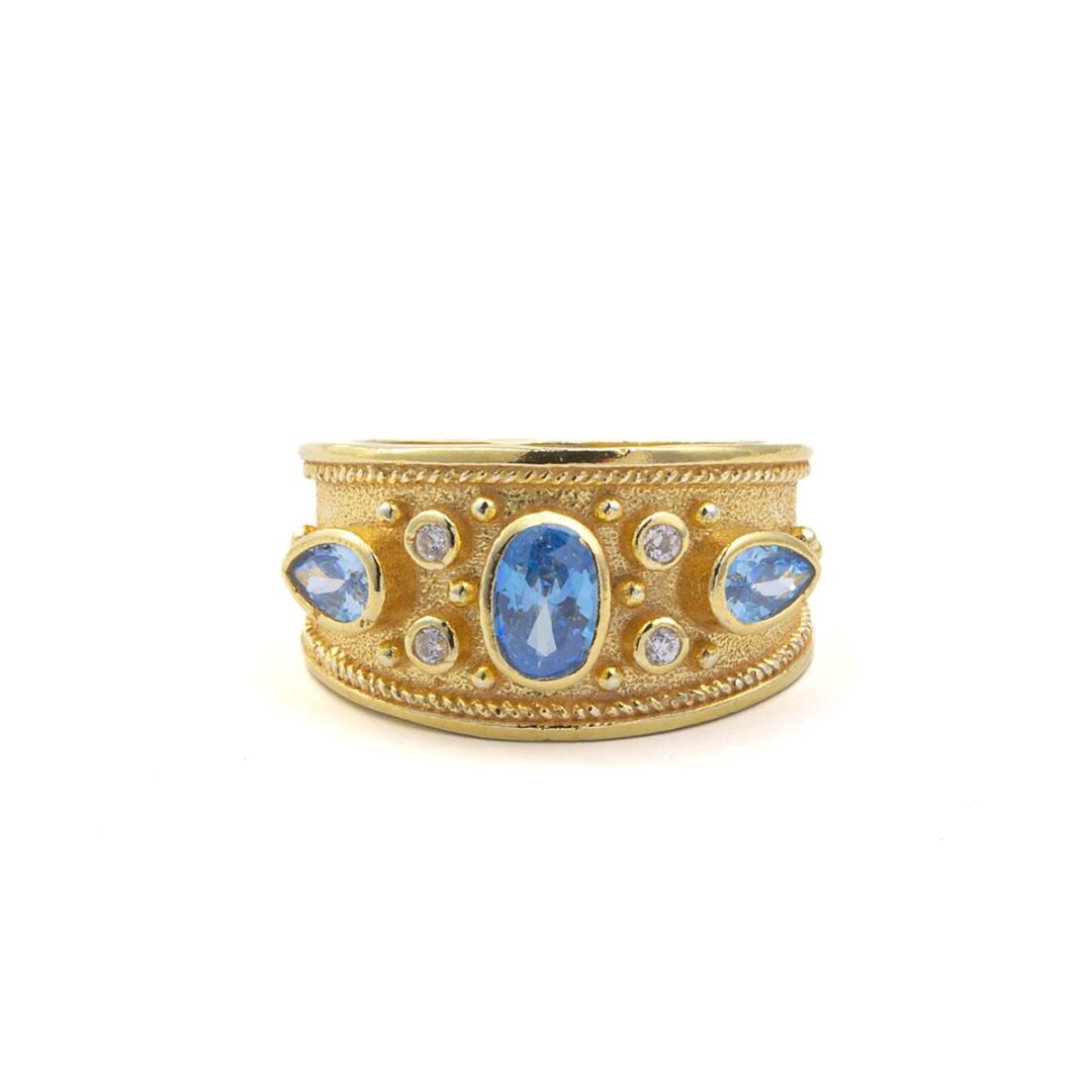 Byzantine Ring with Blue Stone