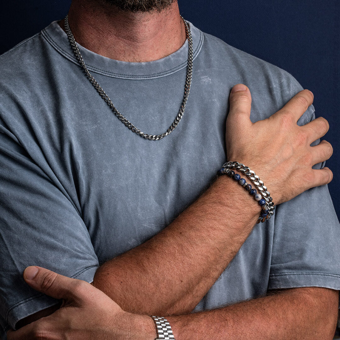 Stainless Steel Greek Key Bracelet