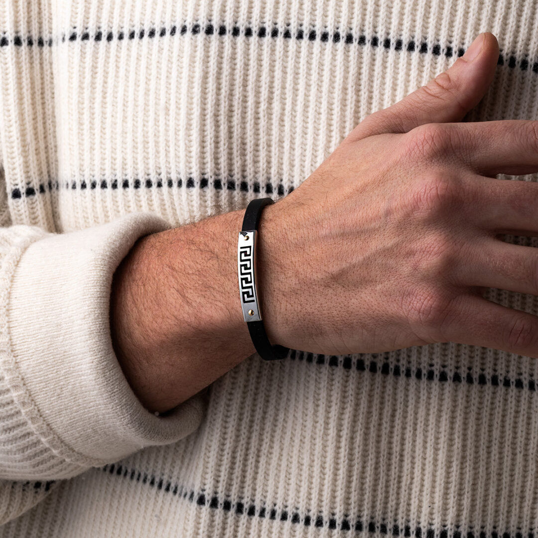 Stainless Steel Meander Bracelet