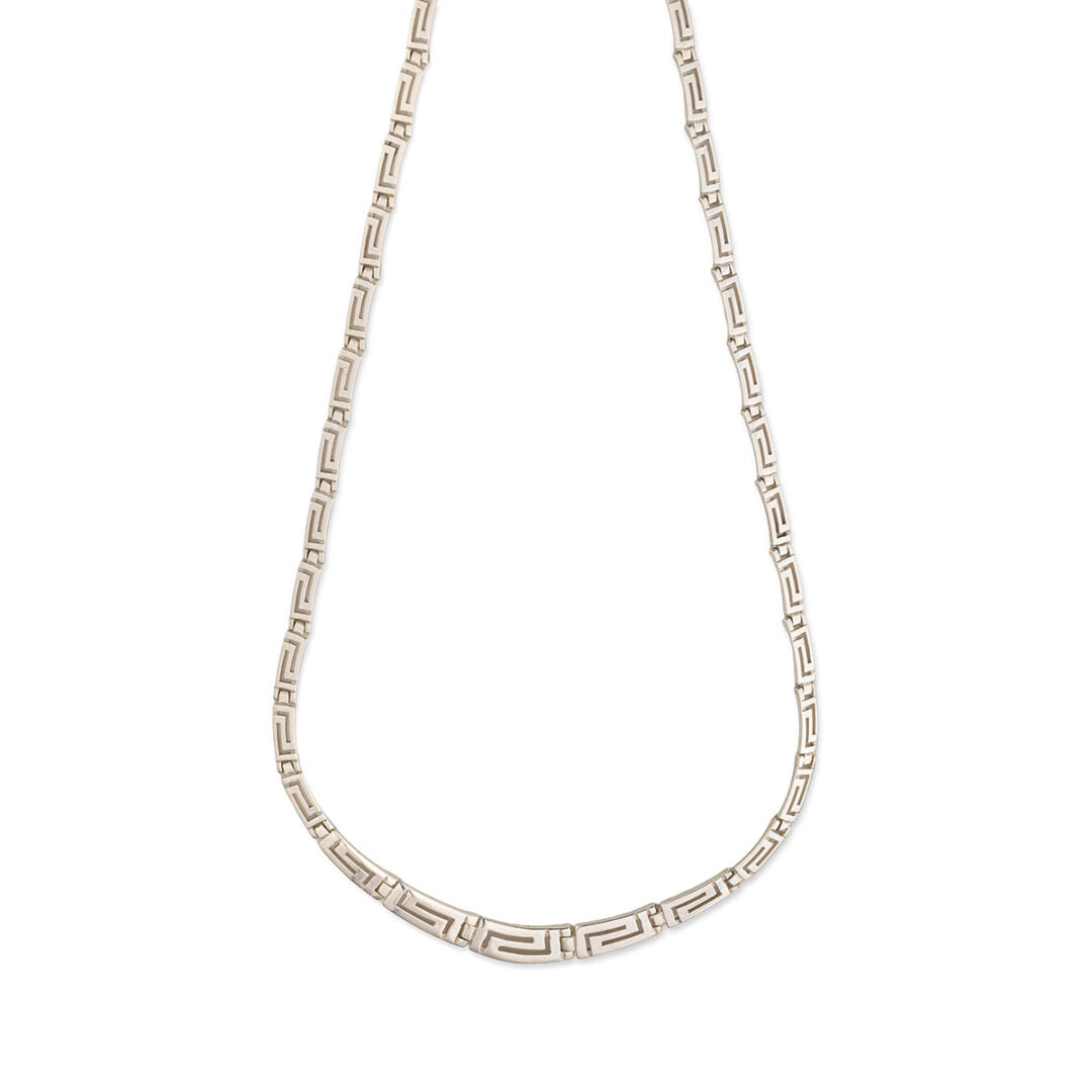 Eternity Meander Necklace in Sterling Silver