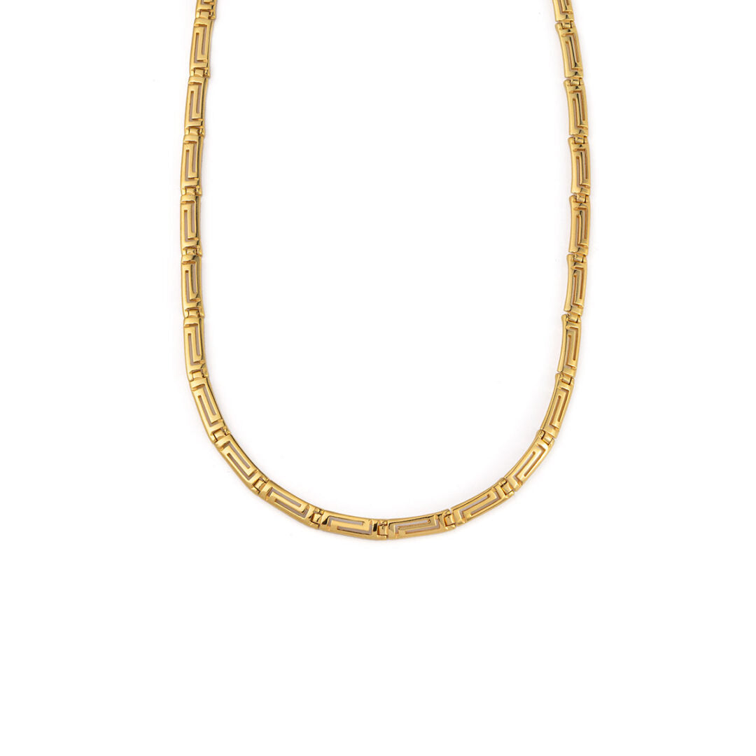 Greek Key Meander Necklace - 925 Sterling Silver