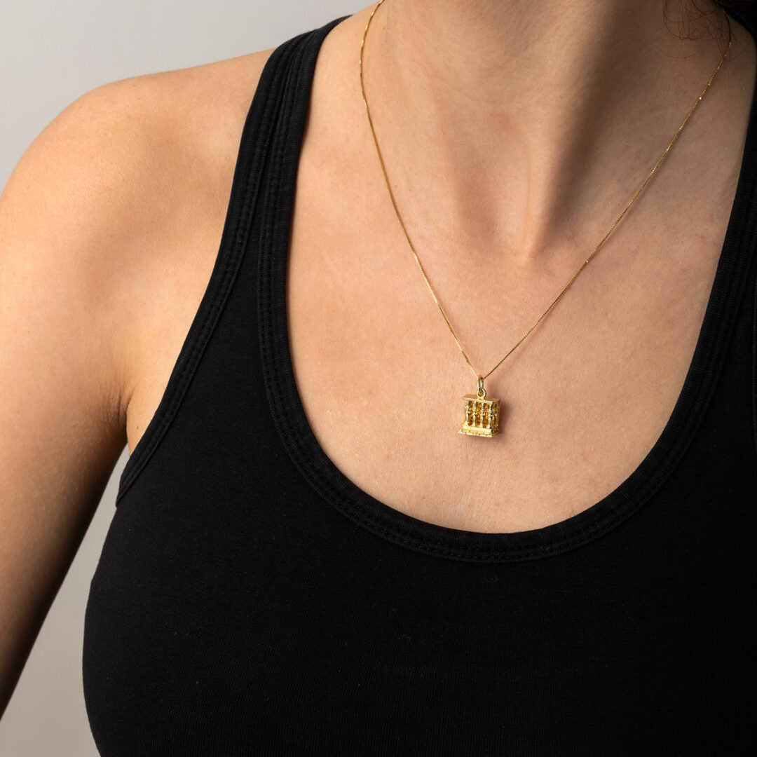 14K Yellow Gold Karyatides Pendant