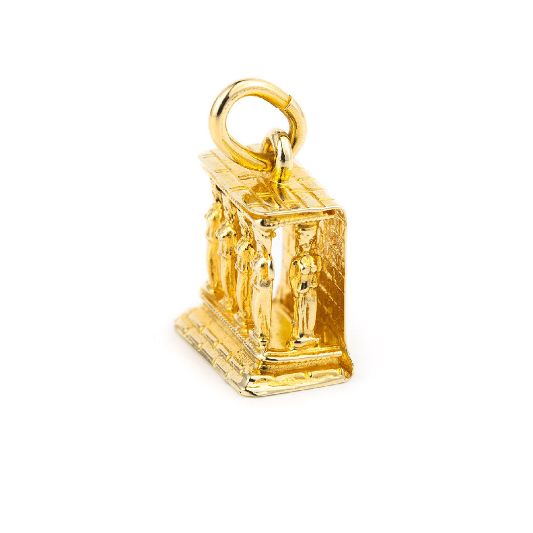 14K Yellow Gold Karyatides Pendant