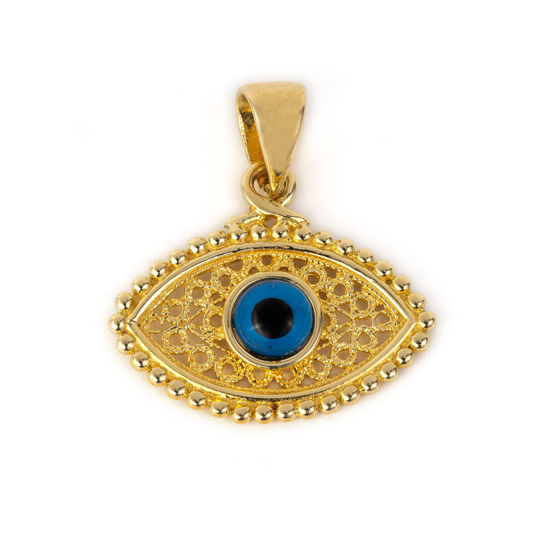 Βυζαντινό Μενταγιόν Μάτι Filigree - Χρυσό 14Κ