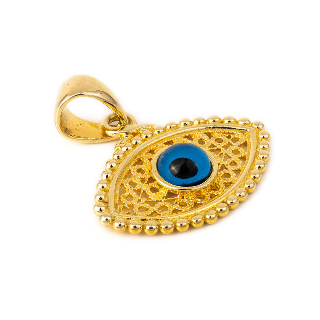 Βυζαντινό Μενταγιόν Μάτι Filigree - Χρυσό 14Κ