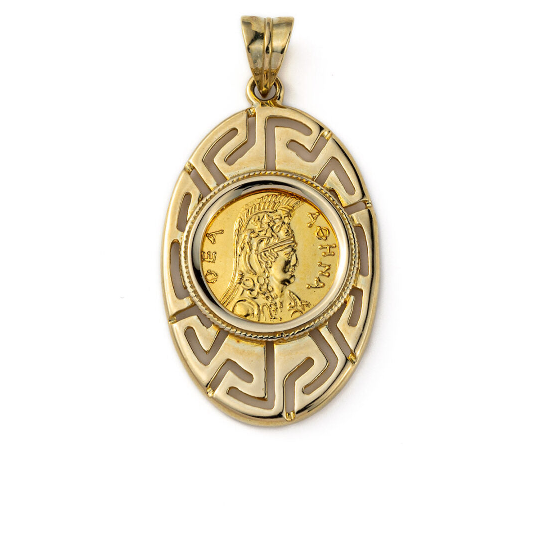 Goddess Athena Coin Pendant