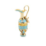 14k Gold Pendant Amphora with Red enamel &amp; Meander — Turquoise