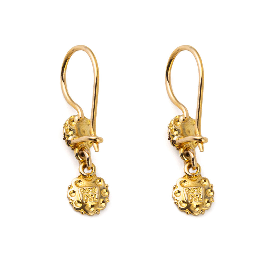 18K Gold Byzantine Rosette Earrings