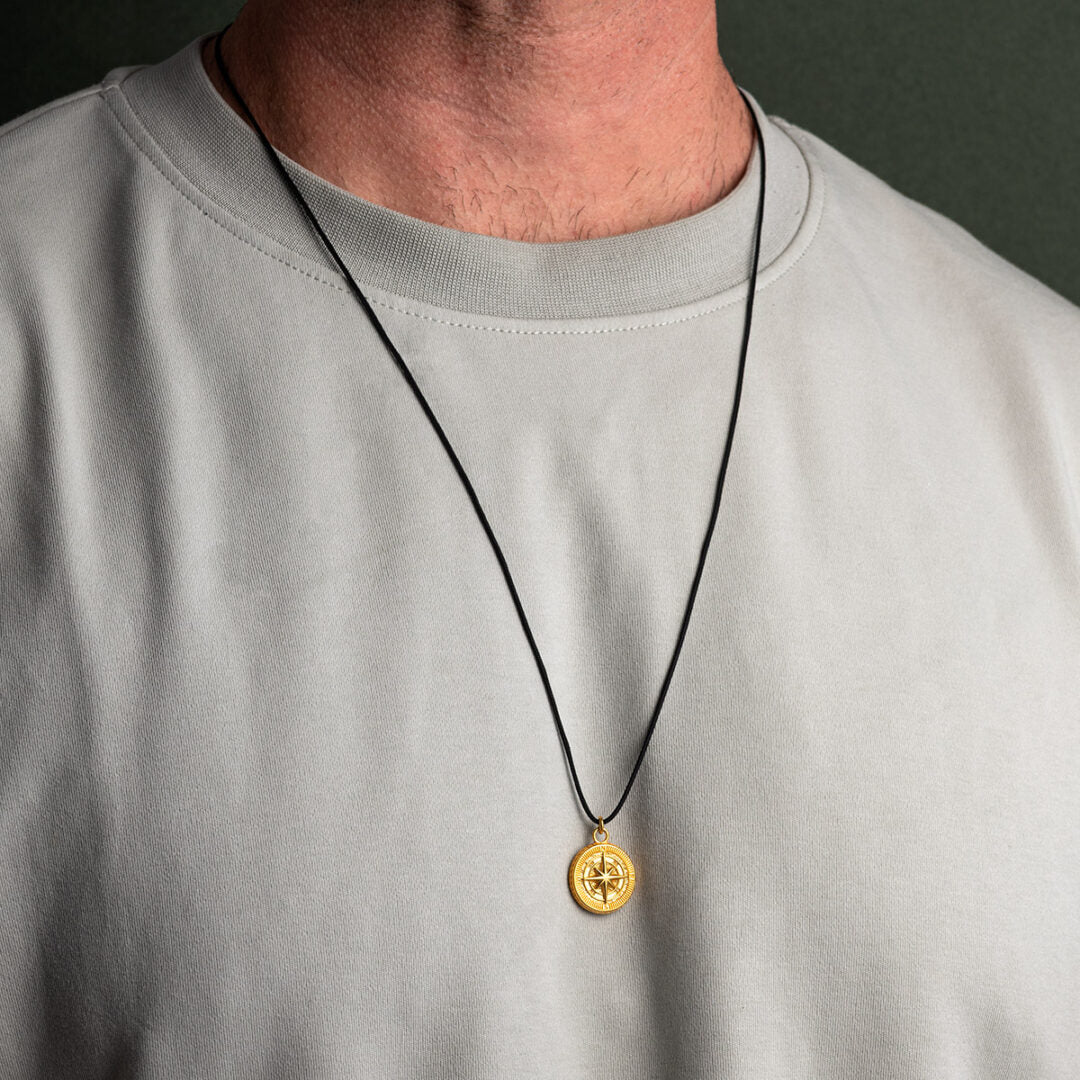 Men’s Compass Pendant - Sterling Silver