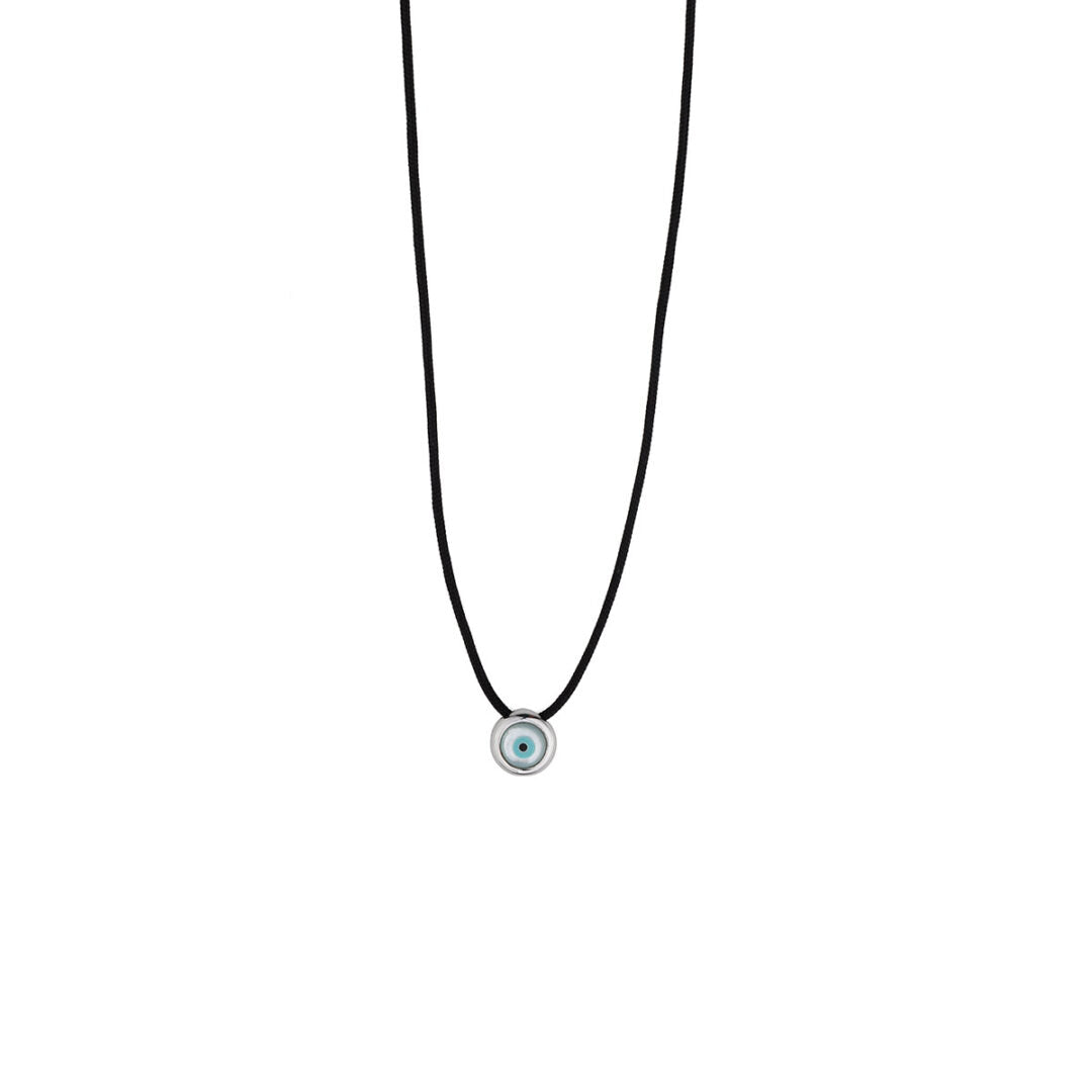 Eye Cord Necklace - 925 Sterling Silver