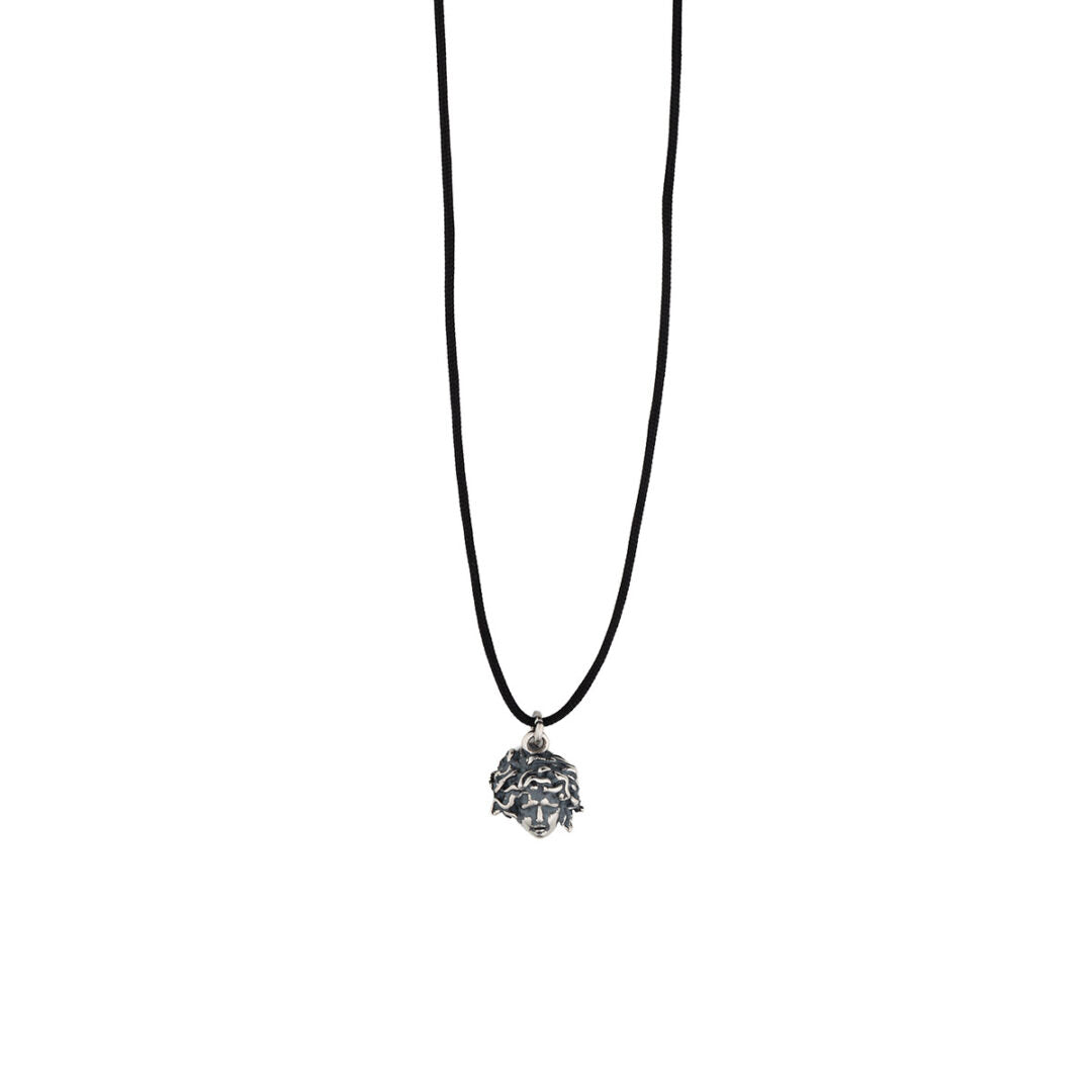 Medusa Cord Necklace - 925 Sterling Silver