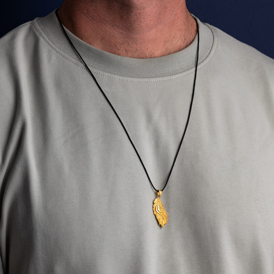 Eye Cord Necklace - 925 Sterling Silver and Gold Plated