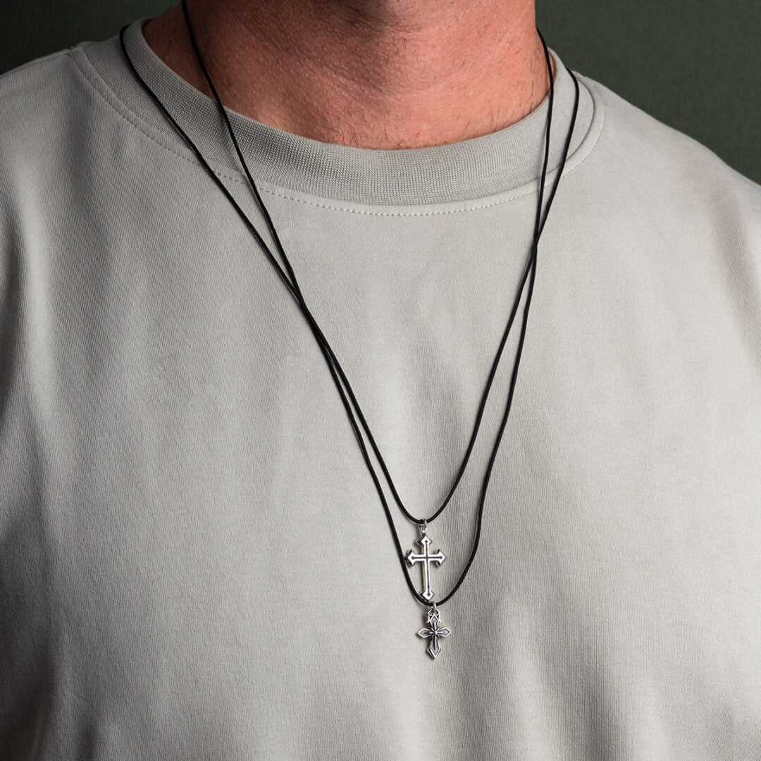 Jesus Cross Necklace - 925 Sterling Silver