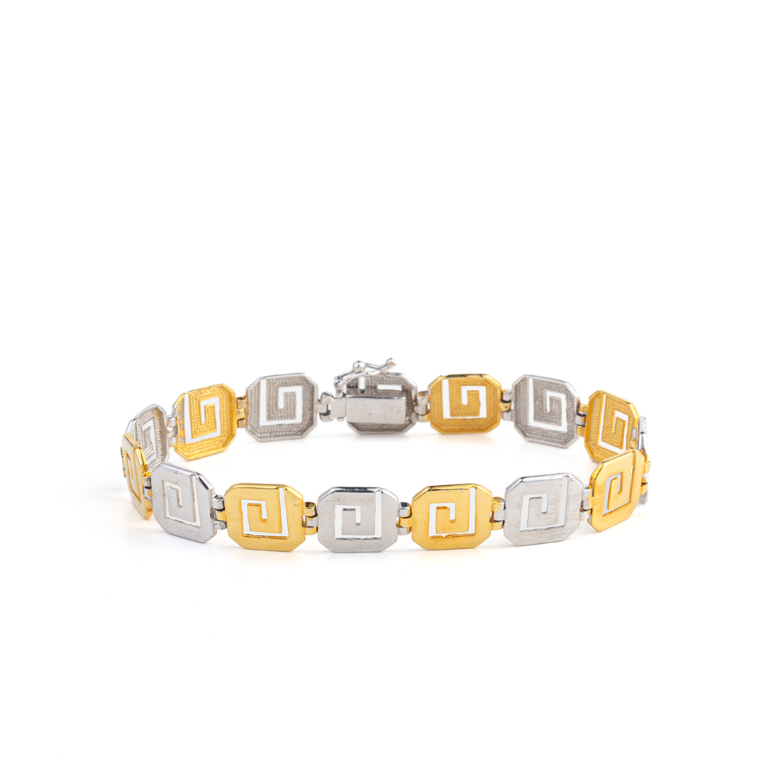 Gold Greca Link Bracelet