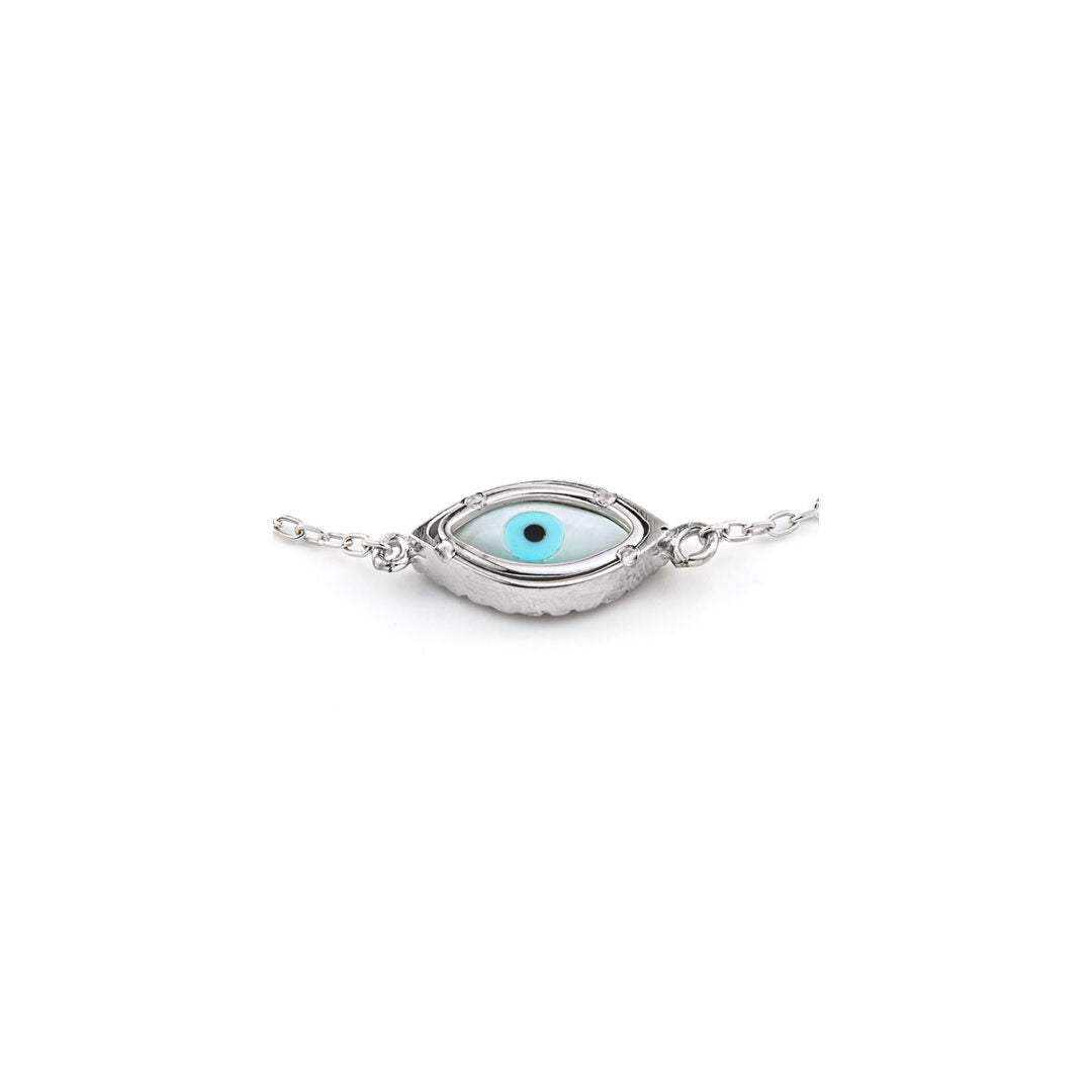 14K Gold Εye bracelet with zircons