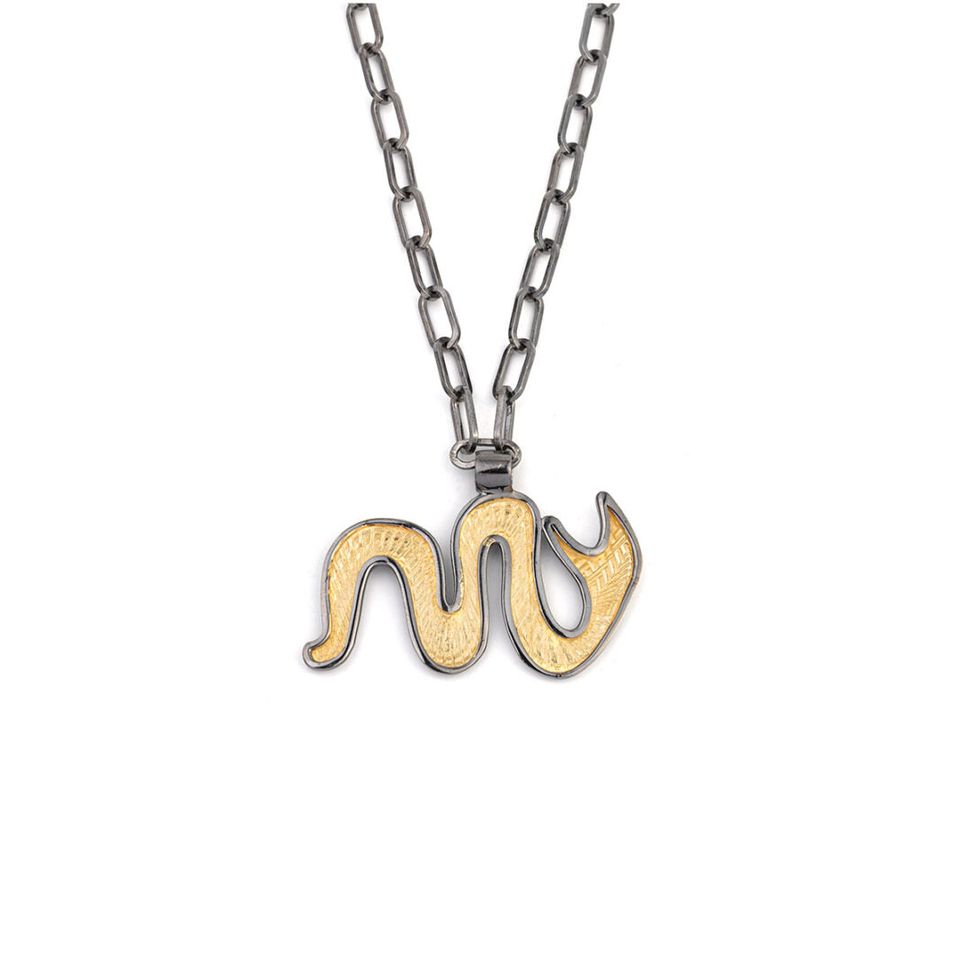 Snake Paperclip Chain Necklace - 925 Sterling Silver
