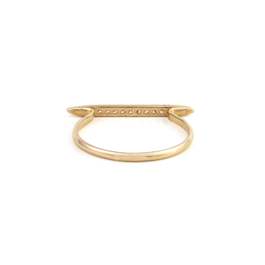 14K Yellow Gold Ring with Cubic Zirconia