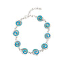 Multi Spiral Bracelet with Ocean Blue Details in Stainless Steel — Silver