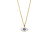 Evil Eye Protective Necklace in Stainless Steel — Gold & Blue