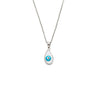 Evil Eye Good Luck Necklace in Stainless Steel — Silver