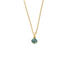 Meander Necklace with Ocean Blue Details in Stainless Steel — Gold