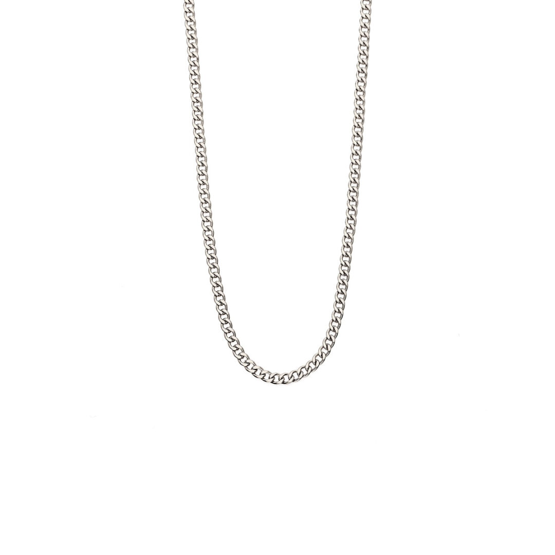 Thin Curb Chain in Stainless Steel and Gold Plated