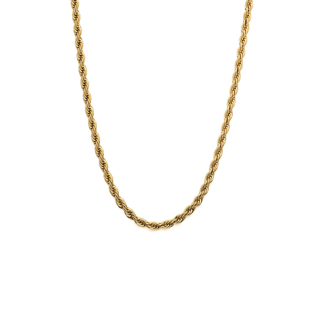 Rope Chain in Stainless Steel and Gold Plated