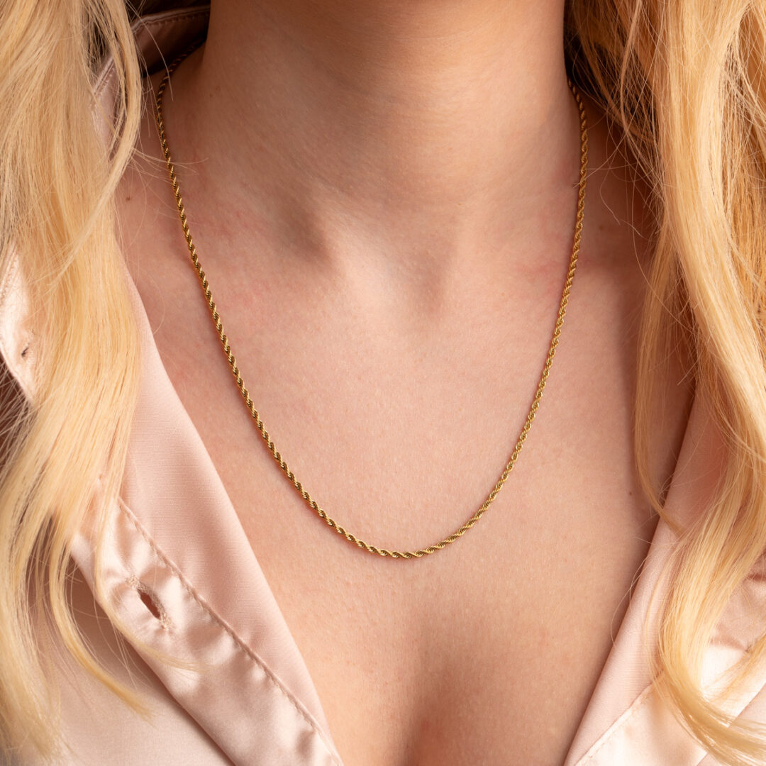 Rope Chain in Stainless Steel and Gold Plated