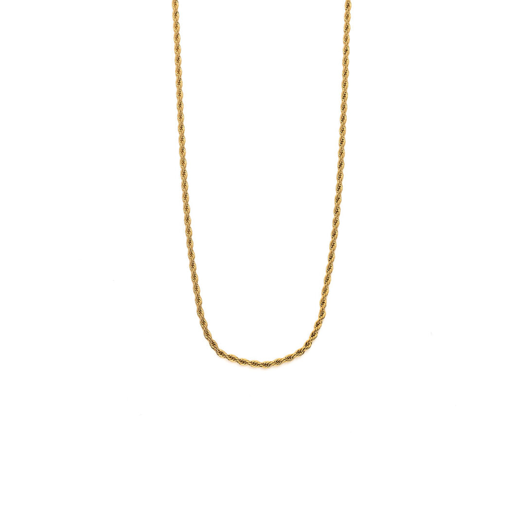 Rope Chain in Stainless Steel and Gold Plated