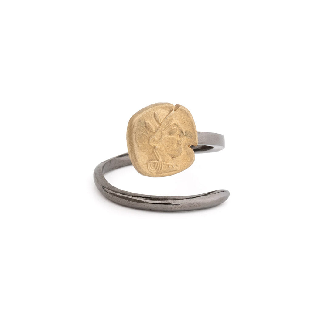 Athena Swirl Ring in Sterling Silver