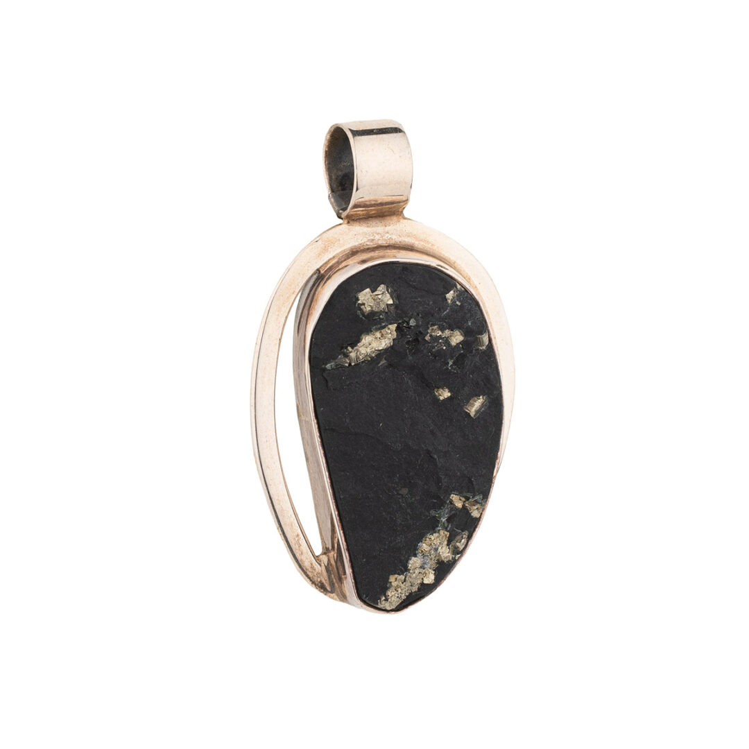 Sugilite and Pyrite Pendant in Sterling Silver 925