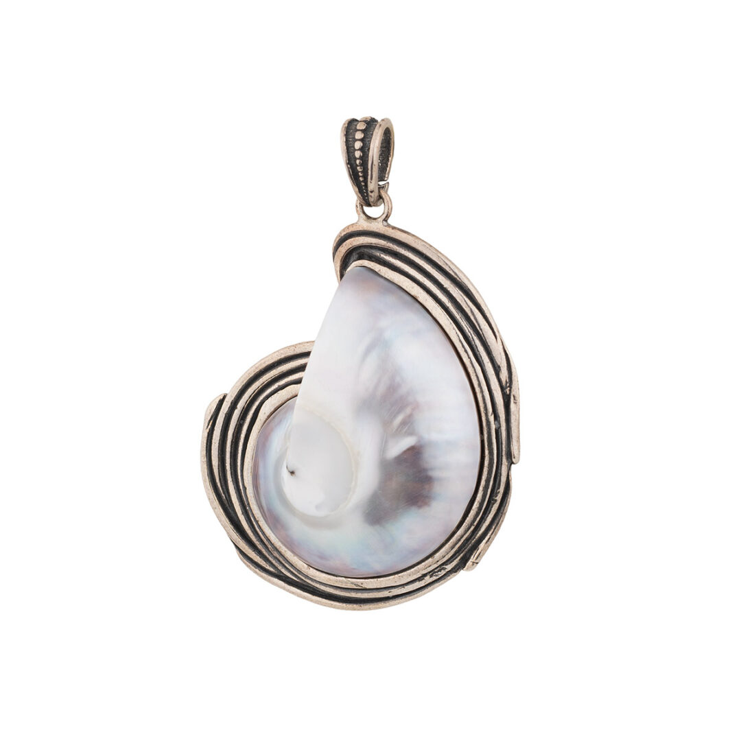 Natural Shell Pendant – 925 Sterling Silver