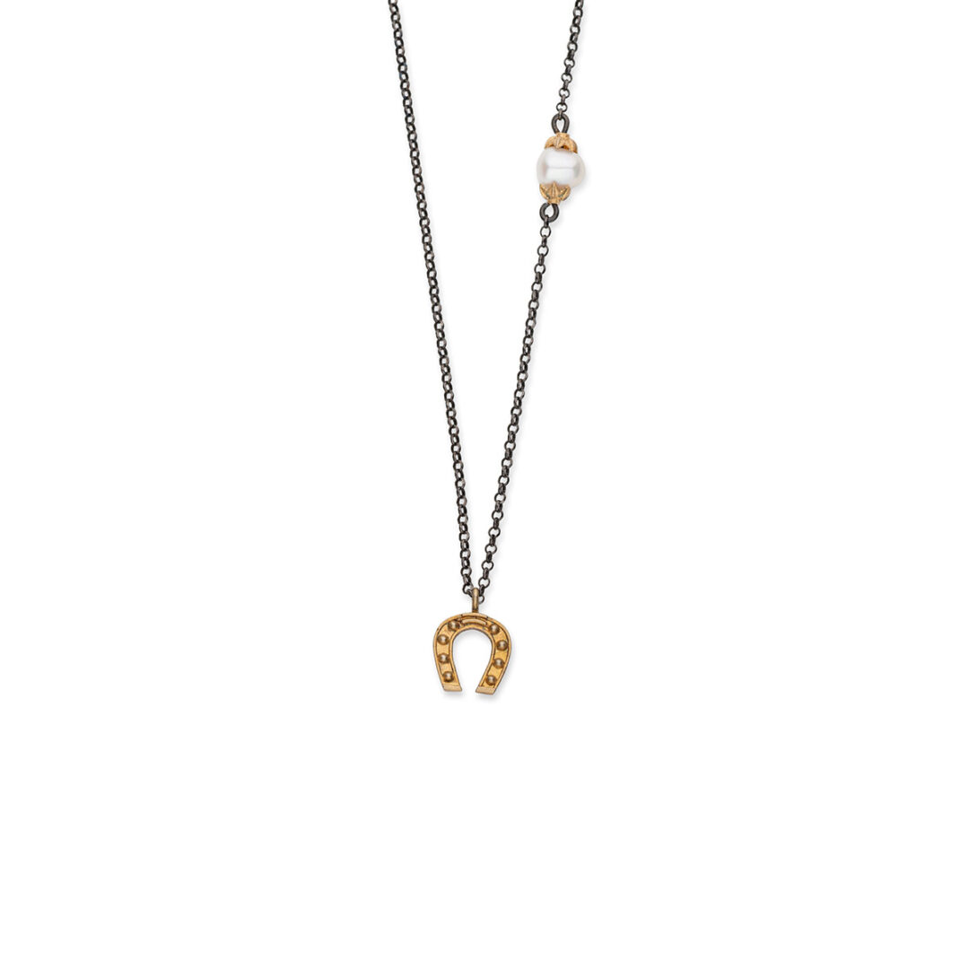 Petal Chain Necklace with Pearl Stone