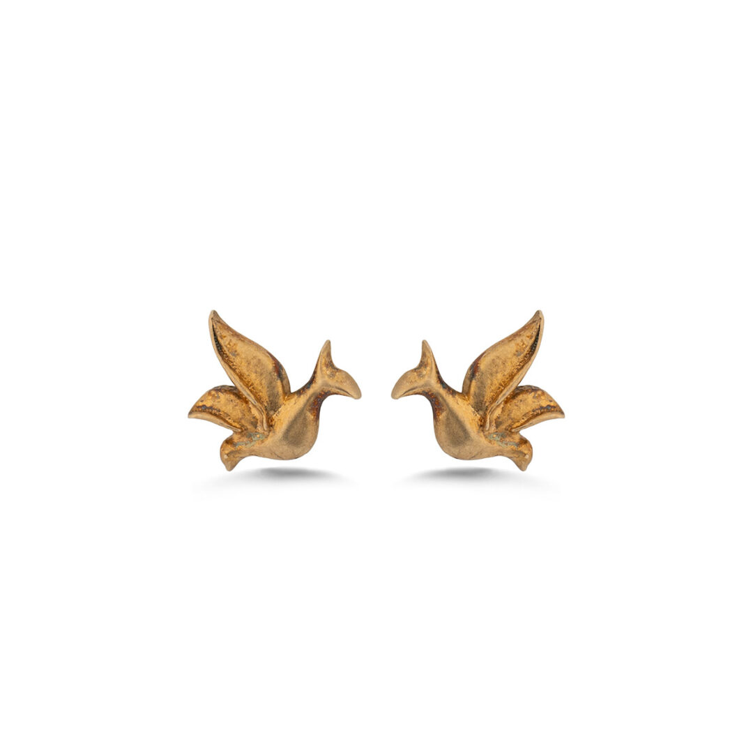 Dove Stud Earrings – Sterling Silver and Gold Plated