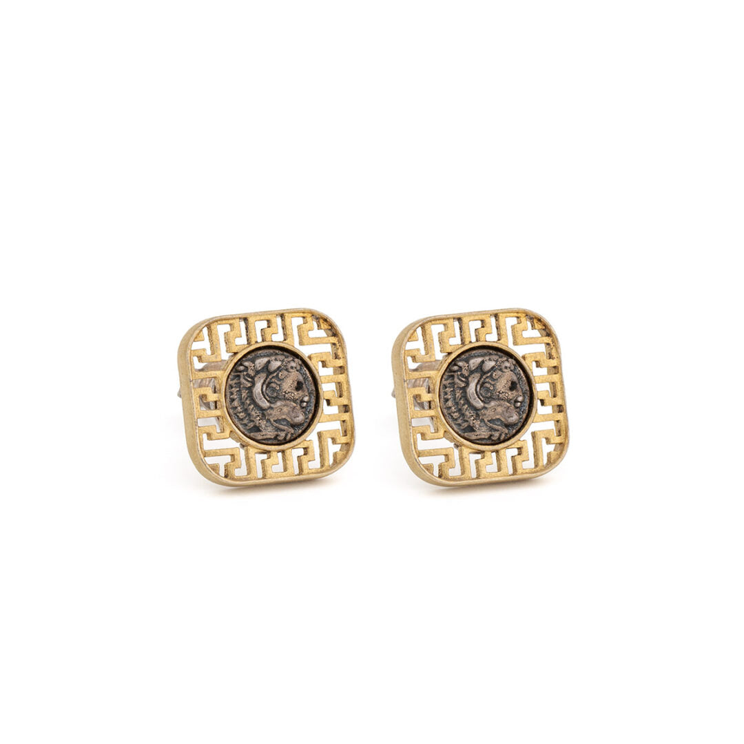Sterling Silver Hercules Stud Earrings