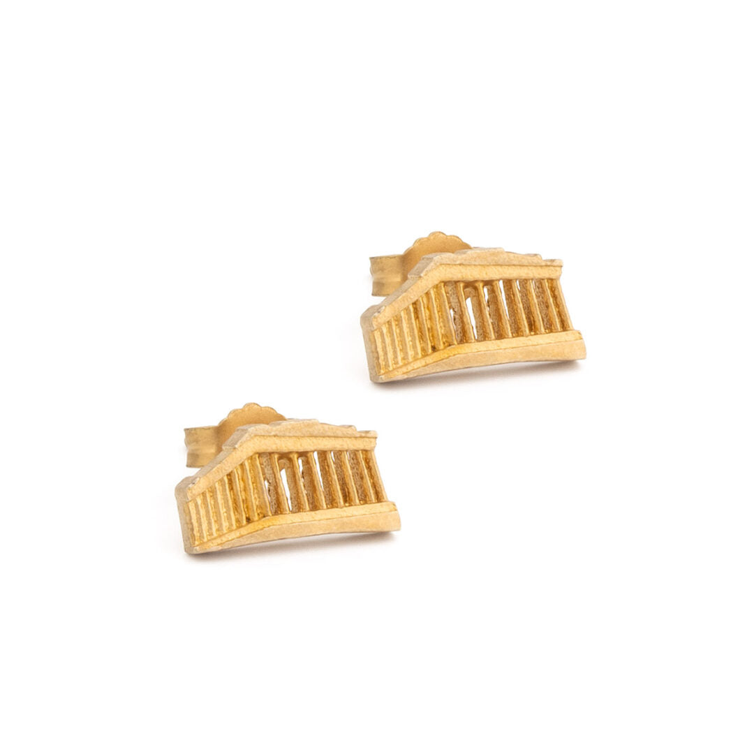 Sterling Silver Parthenon Stud Earrings