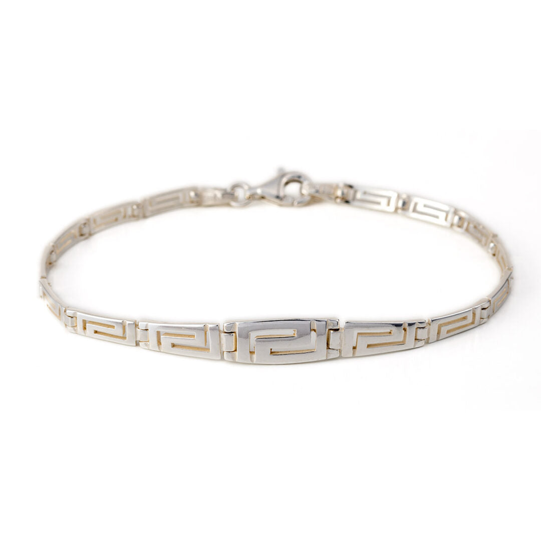 Meander Link Bracelet – 925 Sterling Silver