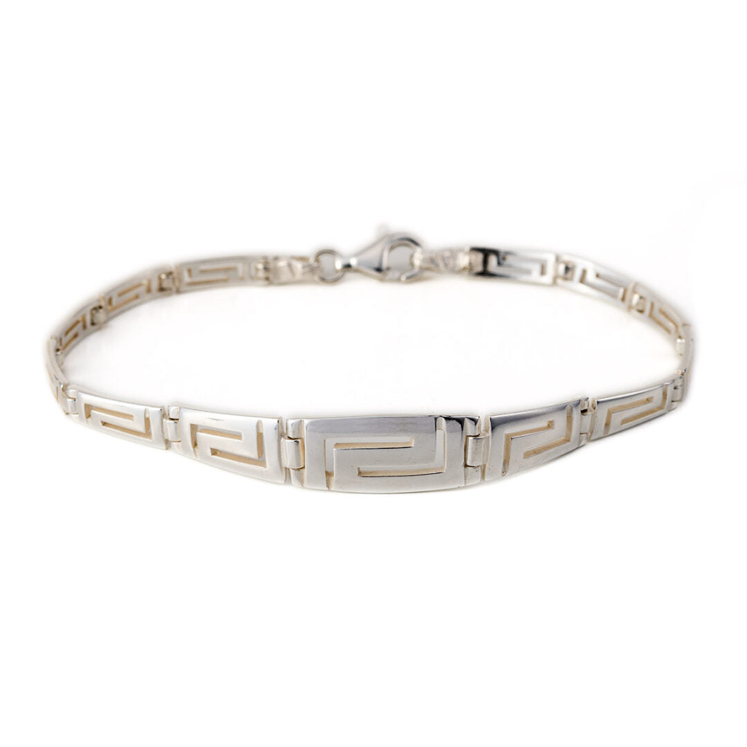Meander Link Bracelet – 925 Sterling Silver