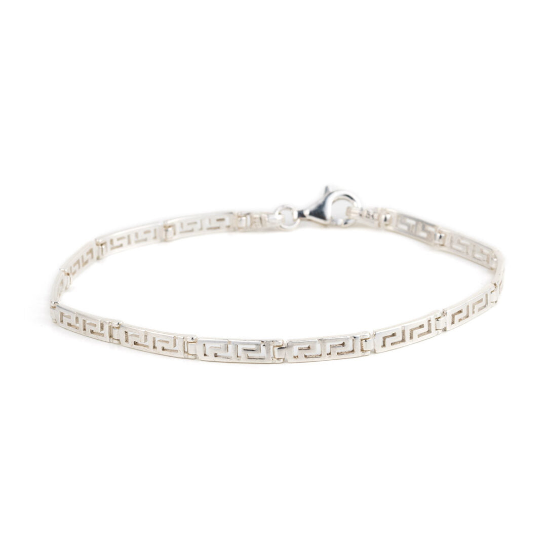 Meander Link Bracelet – 925 Sterling Silver