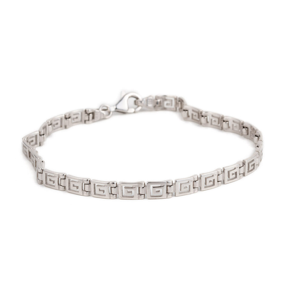 Meander Link Bracelet – 925 Sterling Silver